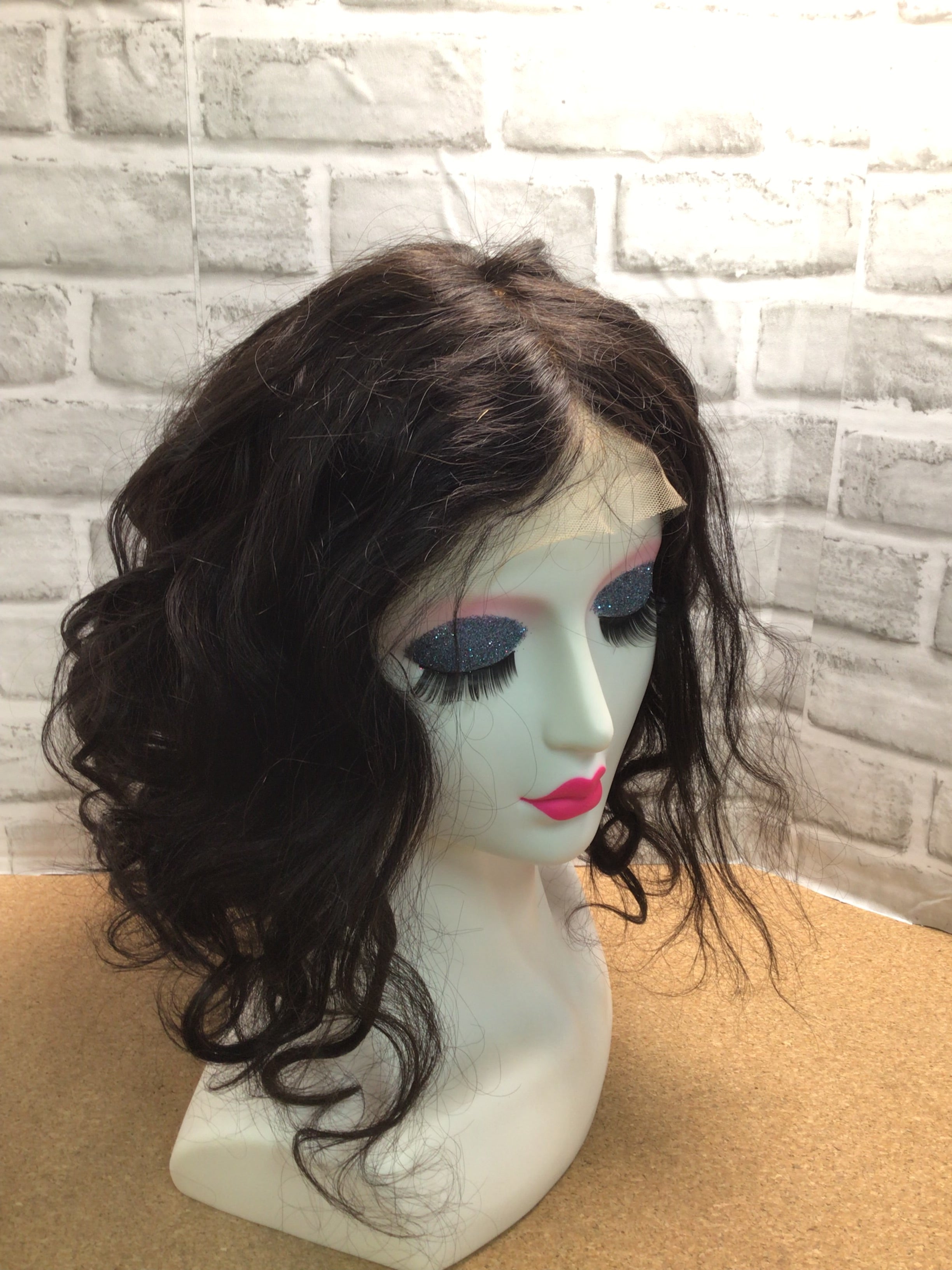 12" Curly Black & 12" Kinky Black (2 Wig Bundle) 100% Human Hair (7936196935918)